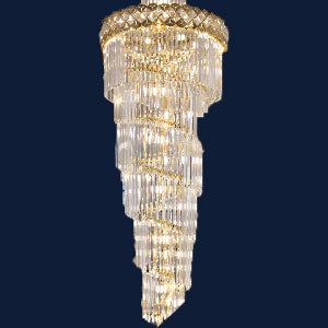 Crystal Chandelier Long Staircase