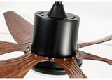 Breezelux Alpha 54" Modern Decorative Silent ABS Blade Underlight with Remote Ceiling Fan (Wood Grain) BL-3891-B