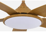 Breezelux Alpha 52" Modern Decorative Silent ABS Blade Underlight with Remote Ceiling Fan (Pine Wood) BL-2501-P