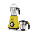 Havells Hydro 750 watt Mixer Grinder with 3 Wider mouth Stainless Steel Jar, Hands Free operation, SS-304 Grade Blade & 5 year motor warranty (Yellow) H-1077-MG
