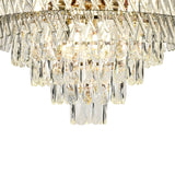 Qulik Modern Stainless Steel K9 Crystal Chandelier Gold Finish Ceiling Light (QL-5516-500)