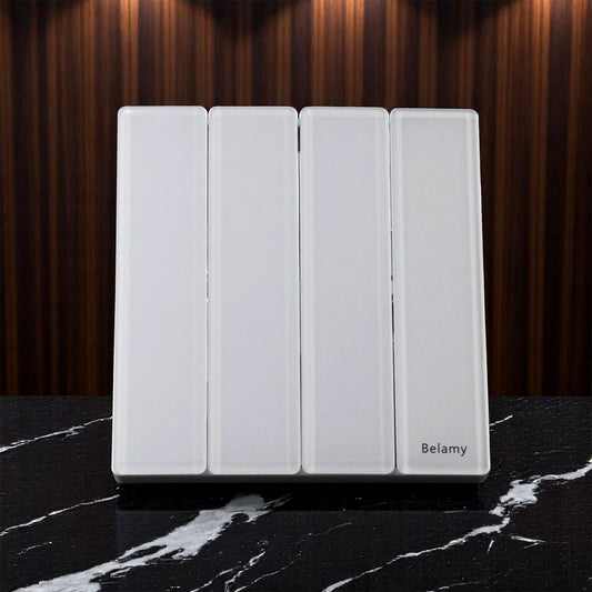 Belamy White 4 Gang 1 Way Switch | BE-150-SW