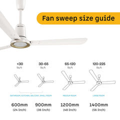 Atomberg Studio Nexus Smart 1400mm BLDC Ceiling Fan with IoT & Remote Control (Pearl White)| AT-149