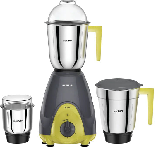 HAVELLS SPRINT MG 500W MIXER GRINDER 3SSJar Dark Grey- Green H-1087-MG