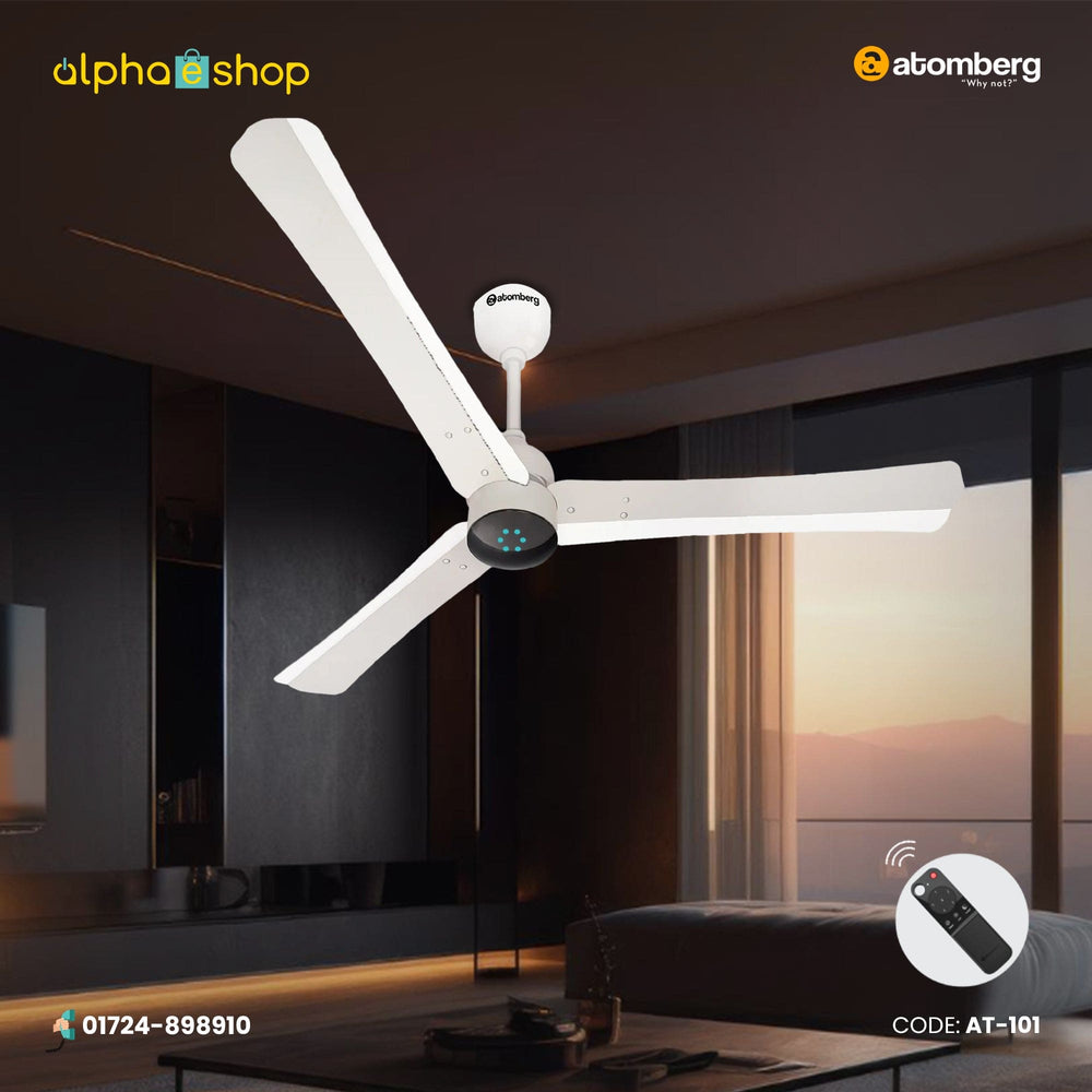Noiseless ceiling fan Atomberg Renesa+ 56 inch in Pearl White with remote control
