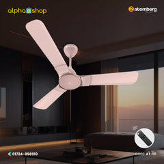 Atomberg Erica 48'' 35 Watt BLDC motor Energy Saving Anti-Dust Speed Indicator Light Ceiling Fan with Remote Control  ( Lotus Pink ) AT-111