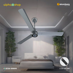 Atomberg Renesa+ 48" 28W BLDC motor Energy Saving Anti-Dust Speed Indicator Light  Ceiling Fan with Remote Control (Sand Grey) AT-123