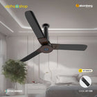 Atomberg Studio Smart+ 48" 35 Watt BLDC motor Energy Saving Anti-Dust Speed Indicator Light  Ceiling Fan with Remote Control ( Earth Brown) AT-129