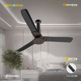 Atomberg Studio Smart+ 48" 28 Watt BLDC motor Energy Saving Anti-Dust Speed Indicator Light  Ceiling Fan with Remote Control ( Earth Brown) AT-129