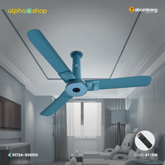 Atomberg Studio+ 48" 28W BLDC motor Energy Saving Anti-Dust Speed Indicator Light Ceiling Fan with Remote Control(Aegean Blue ) AT-136