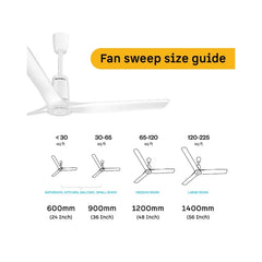 Atomberg Aris Contour Smart 48" BLDC Ceiling Fan (Marble White) | AT-143