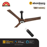 Atomberg Aris Starlight 48" Silent Energy Efficient BLDC Motor With Smart IoT and IR Remote Ceiling Fan (Dark Teakwood) AT-126