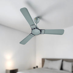 Atomberg Erica Nuvo 1200mm smart BLDC ceiling fan in misty teal finish, featuring an aerodynamic 3-blade design and energy-efficient motor.