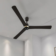 Atomberg Renesa Elite smart 1400mm BLDC ceiling fan in earth brown, displaying its 3-blade aerodynamic design as seen in AT-152_01_1.jpg.