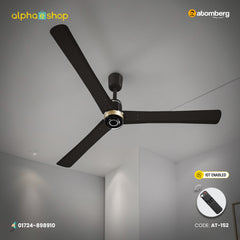 Atomberg Renesa Elite smart 1400mm BLDC ceiling fan in earth brown with IoT features and remote control, available at Alphaeshop in AT-152_F.jpg.