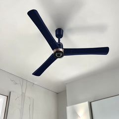 Atomberg Renesa Elite Smart 1400mm BLDC ceiling fan in ritz blue, shown in file AT-163.jpg.