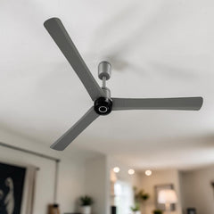 Atomberg Renesa Elite Smart 1400mm BLDC ceiling fan in sand grey, shown in file AT-153_01_1.jpg.