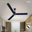 Atomberg Studio Nexus smart 1400mm BLDC ceiling fan in Ritz Blue with IoT and remote control.