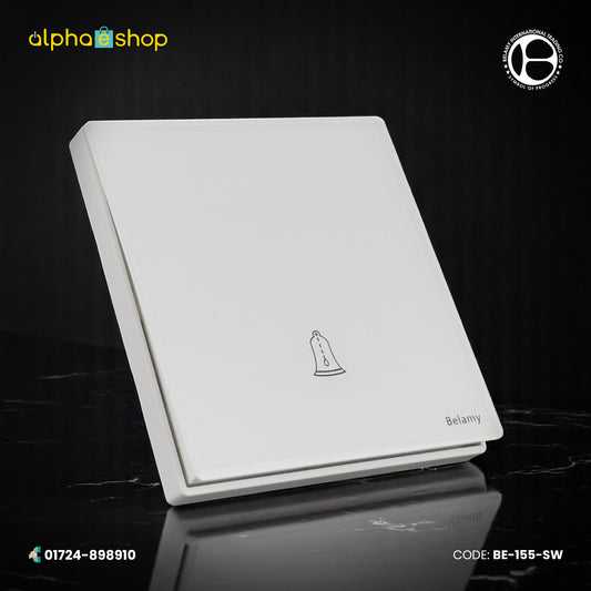 Belamy White Push Bell | BE-155-SW