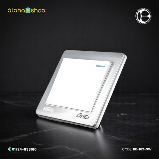 Belamy LK7 LANBAO Grey White  1 Gang 1 Way Switch | BE-162-SW