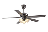 Breezelux Alpha 52" Artistically Crafted Traditional Design Under Light Remote Ceiling Fan (Chrome) BL-1079