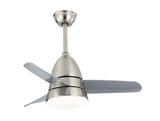 Breezelux Alpha 36" Modern Decorative Silent ABS Blade Underlight with Remote Ceiling Fan  (Silver) BL-1083