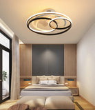 Breezelux Alpha  20" Modern Luxury Decorative Silent Underlight Remote Ceiling Mount Fan (White-Black) BL-9012