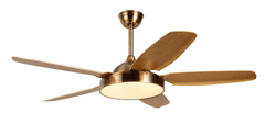 Breezelux Alpha 52" Modern Decorative Silent  ABS Blade Underlight with Remote Ceiling Fan (Wood Grain)  BL-1537-G