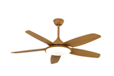 Breezelux Alpha 52" Modern Decorative Silent ABS Blade Underlight with Remote Ceiling Fan (Pine Wood) BL-2501-P