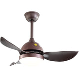 Breezelux Alpha 34" Modern Decorative Silent ABS Blade Underlight with Remote Ceiling Fan  (Silver) BL-2506