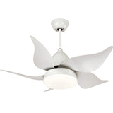 Breezelux Alpha 36" Modern Decorative Silent ABS Blade Underlight with Remote Ceiling Fan (White) BL-2066-WH