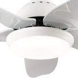 Breezelux Alpha 48" Modern Decorative Silent ABS Blade Underlight with Remote Ceiling Fan (White) BL-2736-W