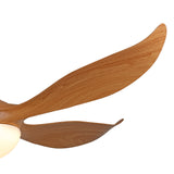 Breezelux Alpha 52" Modern Decorative Silent ABS Blade Underlight with Remote Ceiling Fan (Light Wood Grain) BL-2819-LW