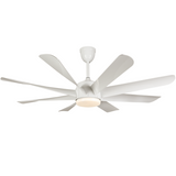 Breezelux Alpha 62" Modern Decorative Silent ABS Blade Underlight with Remote Ceiling Fan (White) BL-2181-W