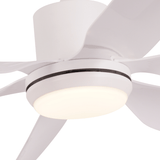 Breezelux Alpha 66" Modern Decorative Silent ABS Blade Underlight with Remote Ceiling Fan (White) BL-3890-W