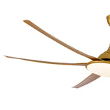 Breezelux Alpha 66" Modern Decorative Silent ABS Blade Underlight with Remote Ceiling Fan (Golden) BL-2740-G