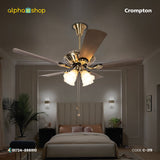 Crompton Jupiter 48" Decorative Ceiling Fan with Lights (Antique Brass ) C-215