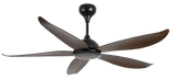  Qulik Q-6527-DW 56-Inch Modern Decorative Ceiling Fan with ABS Blades and Underlight in Dark Wooden