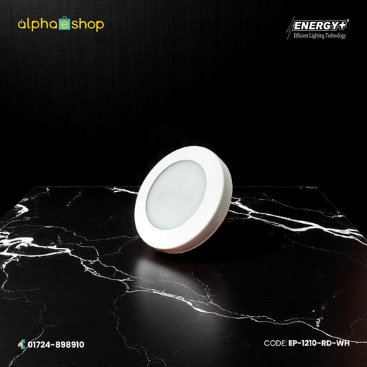 Energy Plus 1210 round LED concealed spot light in white with compact recessed design, model EP-1210-RD-WH.
