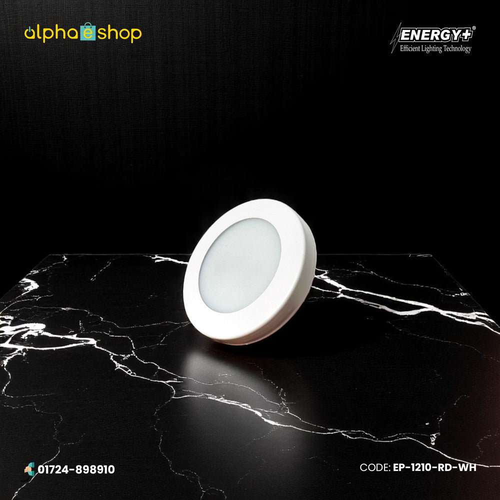 Energy Plus 1210 round LED concealed spot light in white with compact recessed design, model EP-1210-RD-WH.
