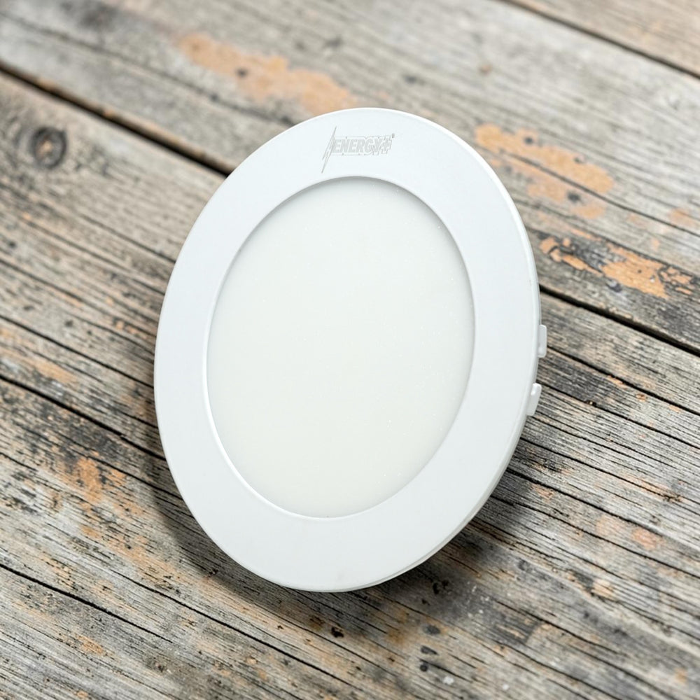 Energy Plus 2007 (1098) 9W round concealed panel LED light in white with slim frame and frosted diffuser, model C1098.