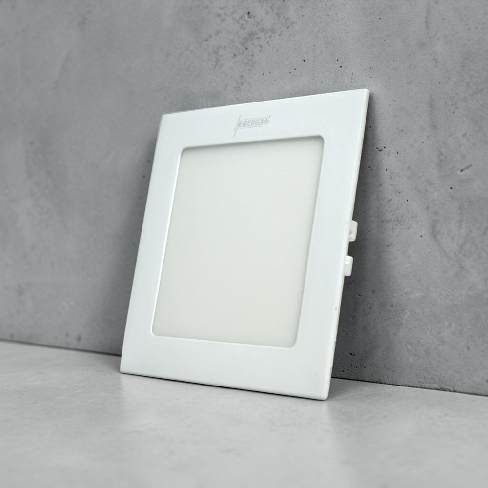 Energy Plus 2007 (1098) 9W square concealed panel LED light in white with slim frame and frosted diffuser, model C1098.