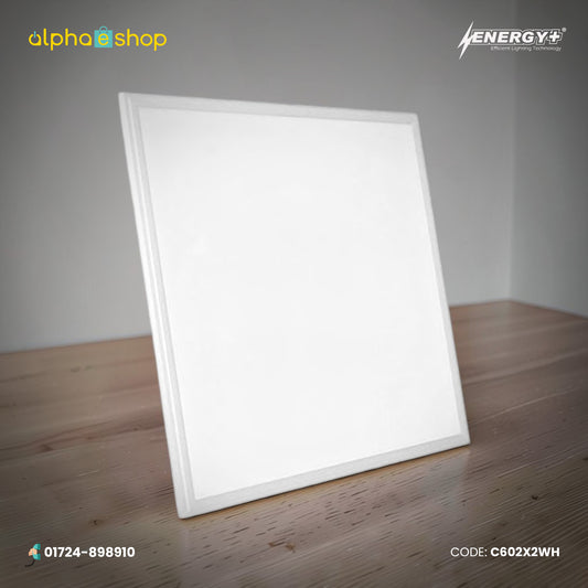 Energy Plus 2032 60W 2'×2' box type LED concealed panel light in white with slim square frame, model C602x2WH.