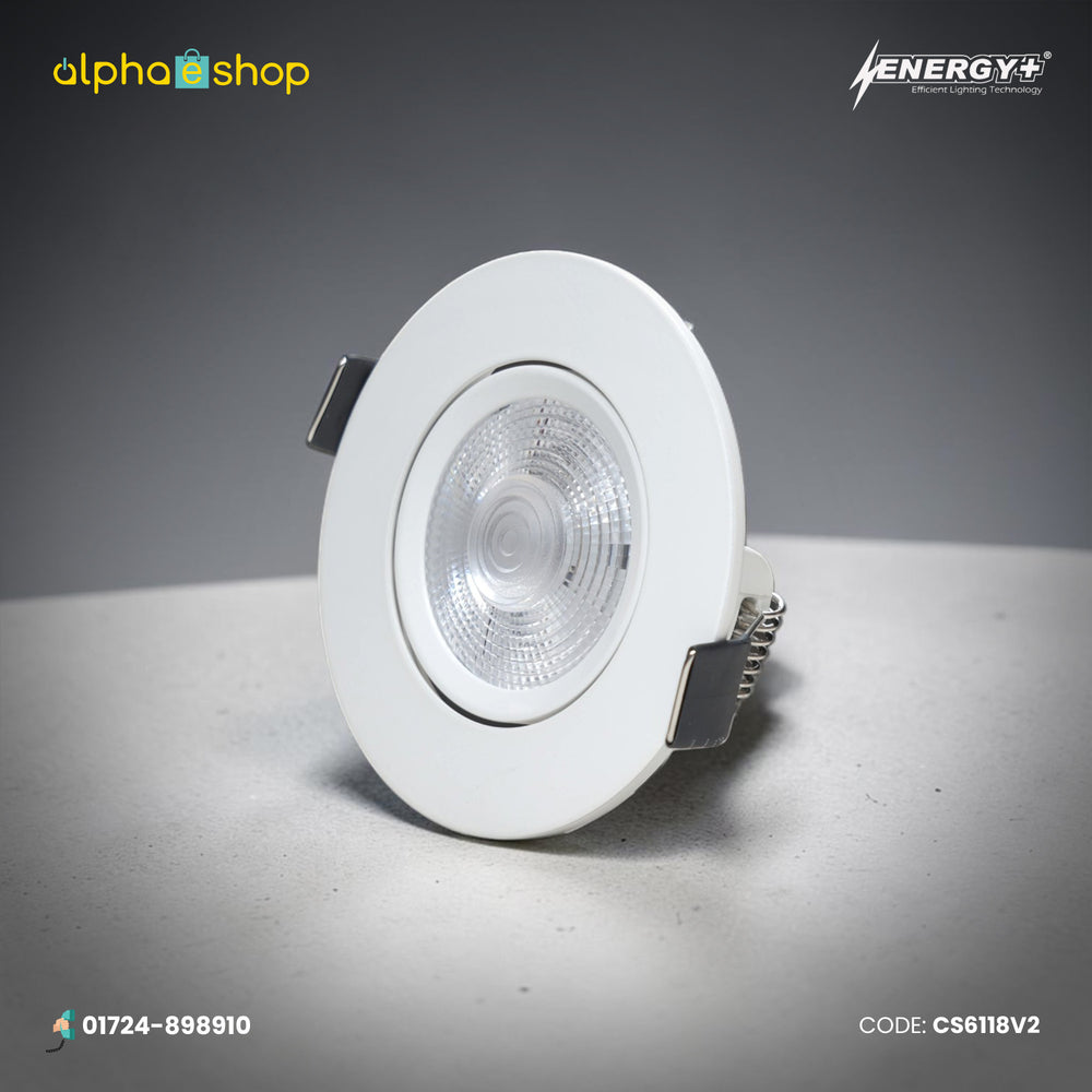 Energy Plus 6118 7W LED concealed spot light in white with round recessed design, model CS6118.