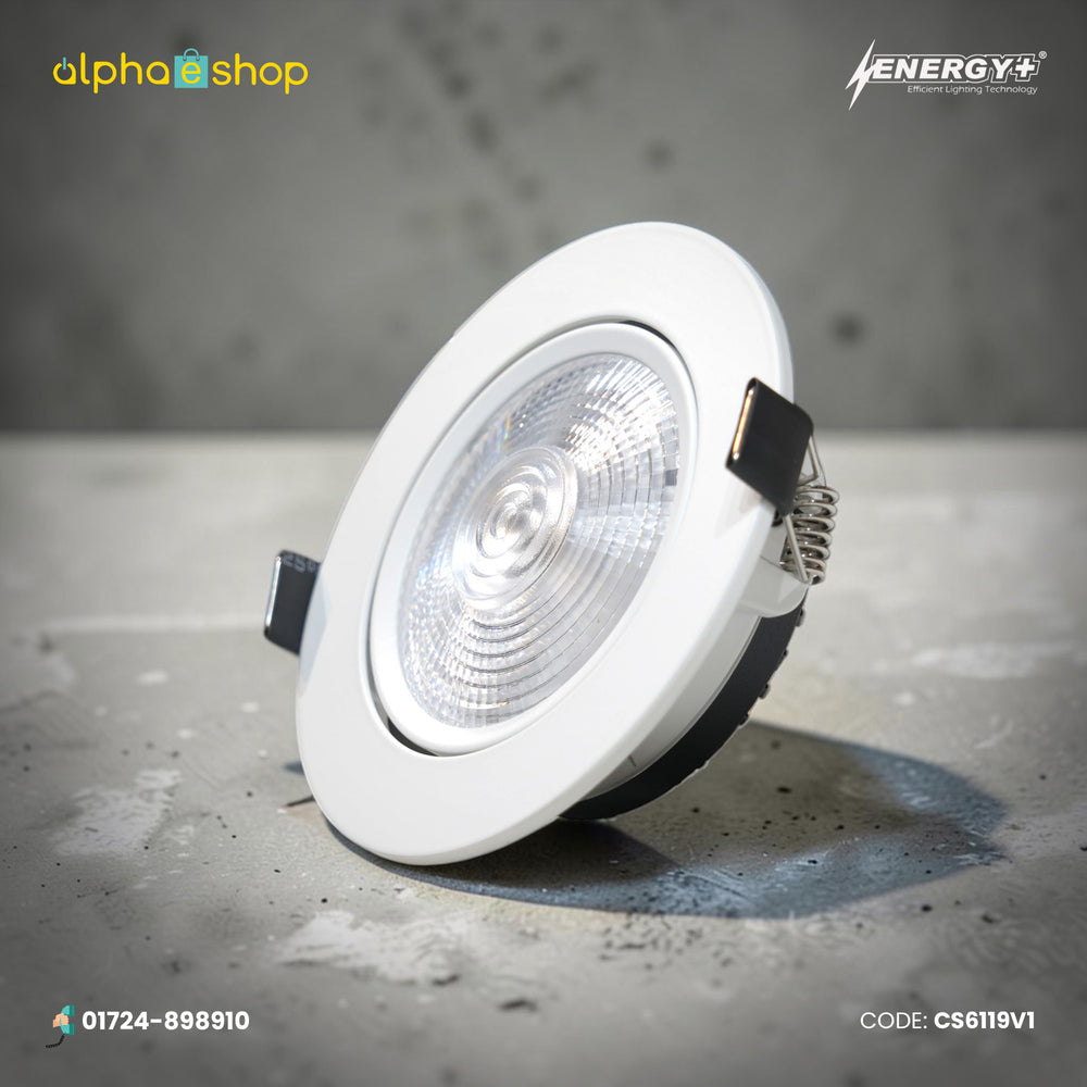 Energy Plus 6119 10W LED concealed spot light in white with recessed round design, model CS6119.