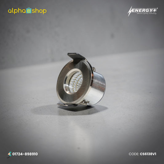 Energy Plus 6138 3W LED concealed spot light in silver with brushed metal finish and compact recessed design, model CS6138.