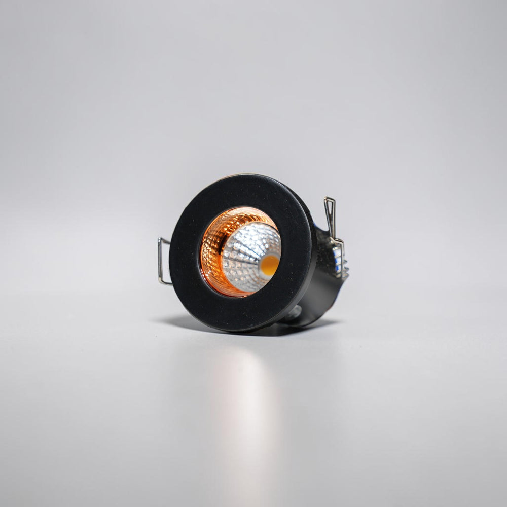 Energy Plus 6153 3W LED concealed spot light in black with textured orange reflector and silver inner housing, model CS6153.
