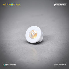 Energy Plus 6180 1W concealed spot light in white with gold reflector and compact recessed design, model CS6180.