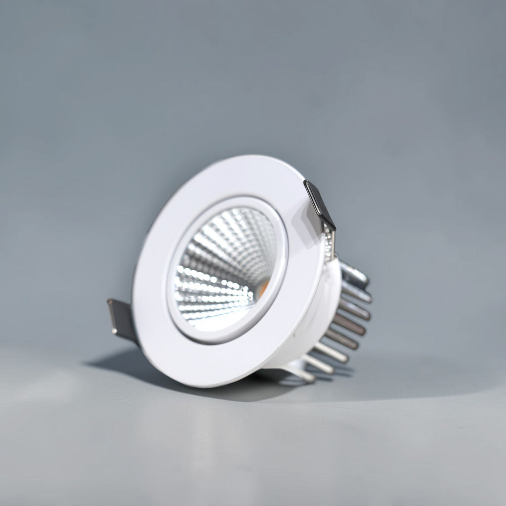 Energy Plus 6191 5W LED concealed spot light in white with reflective cone, ribbed heat sink and mounting clips, model CS6191.