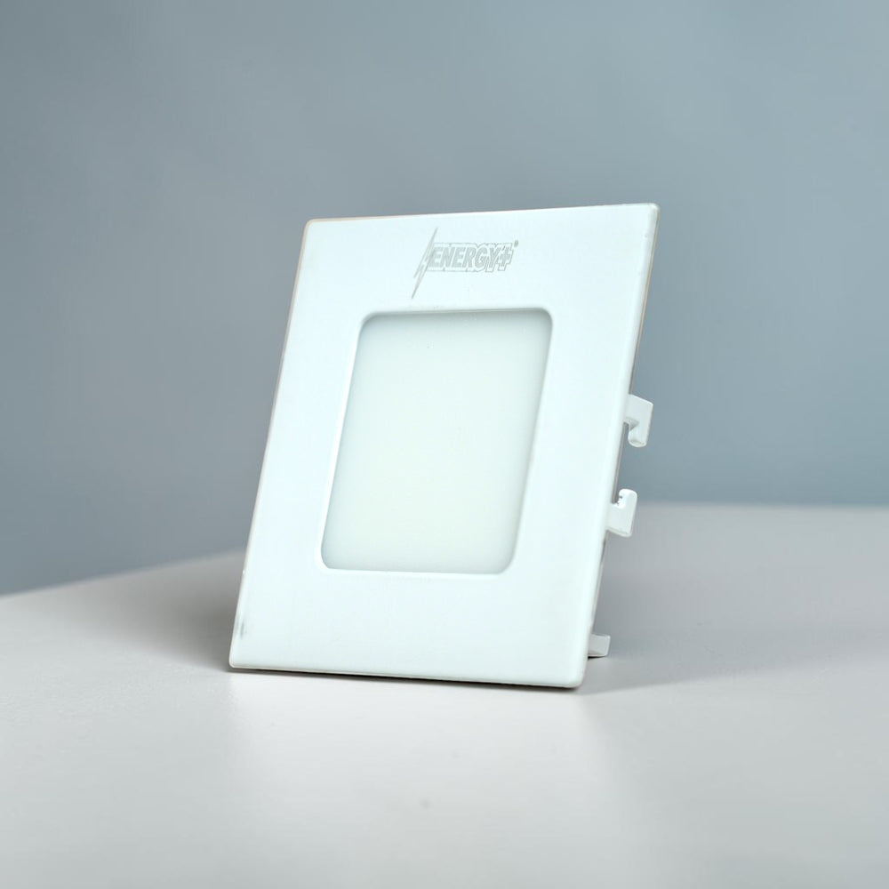 Energy Plus 686 3W square LED concealed panel light in white with slim frame and frosted diffuser, model C686.